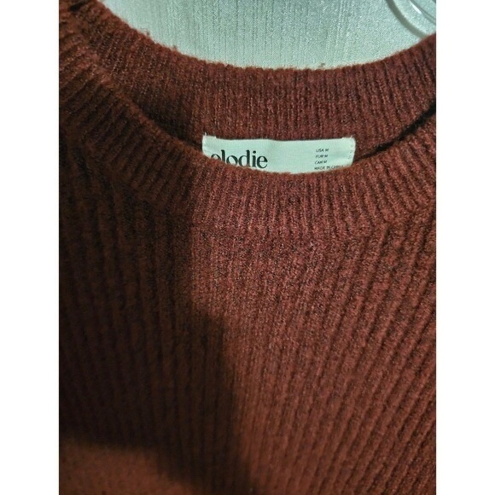 Elodie Burgundy Pullover Sweater Women's Size Medium - Picture 4 of 7